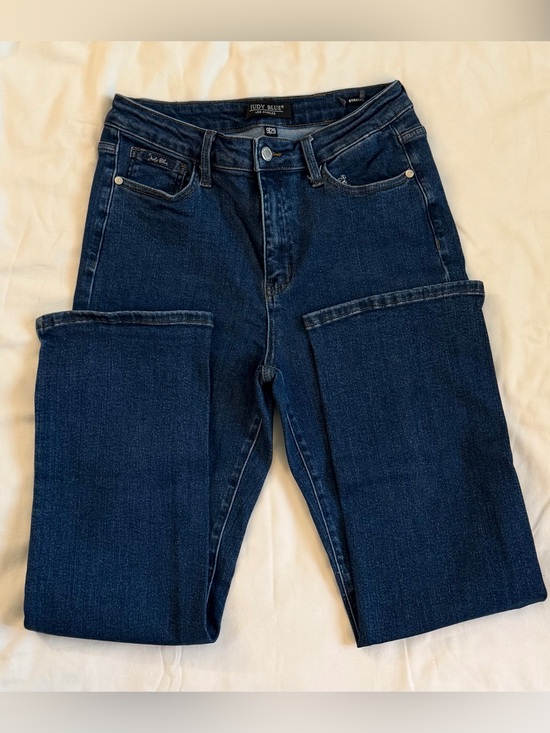 Judy Blue Denim - Judy Blue Dark Blue High-Rise Straight Jeans